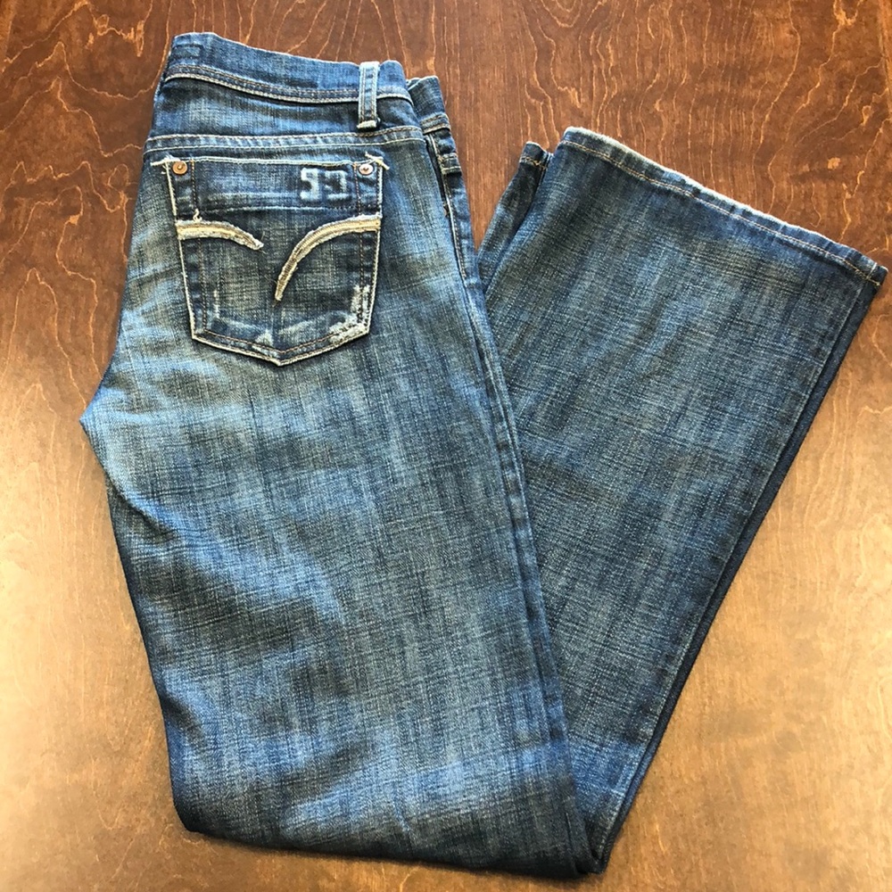 Joes Jeans distresses boot cut